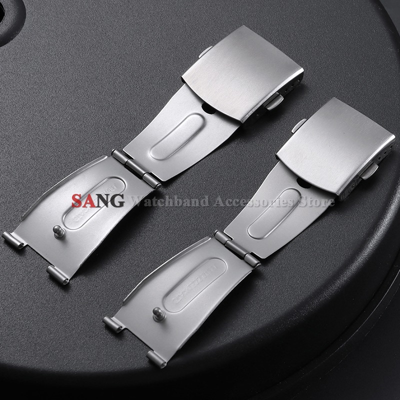 Jewelry Watches Silver - 12/14/16/18/20/22mm 스테인레스 스틸 접이식 버클 실버