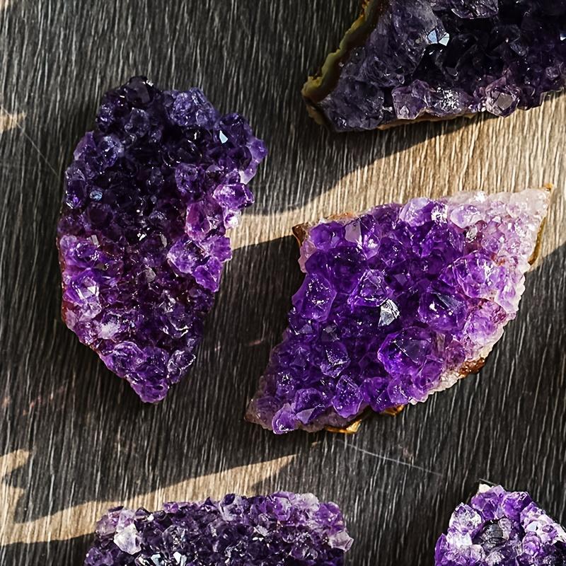 Gemstone Bracelet Healing - 2개의 천연 자수정 돌 60-85g, DIY