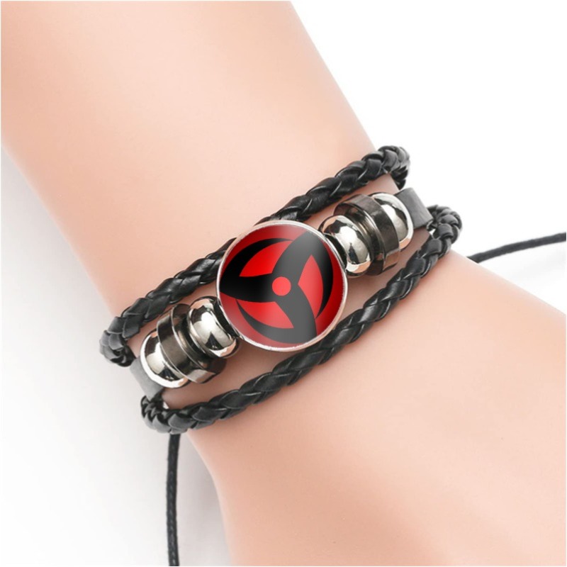 Leather Bracelet - 애니메이션 나루토 스냅 위브 가죽 코스프레