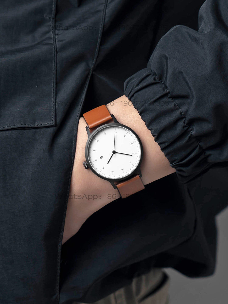 Leather Bracelet - 비주원 B30 미니멀리스트 디자인 심플 무소음