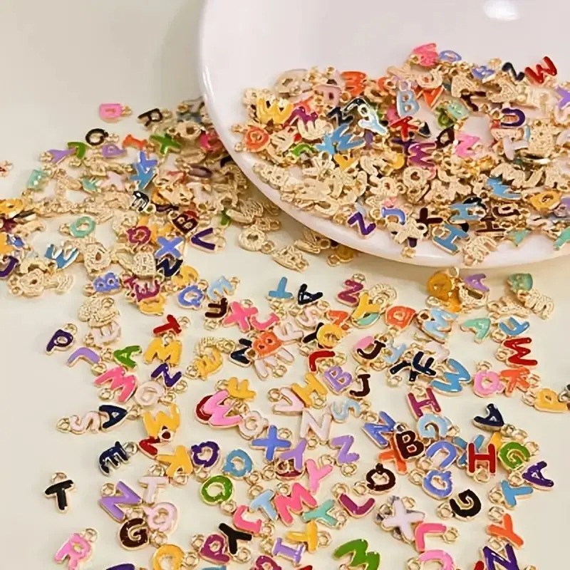 Anklet Foot Chain - 100개 컬러풀 랜덤 레터 DIY 귀여운