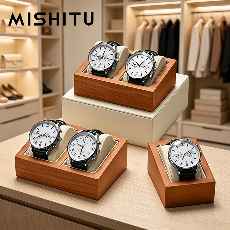 Jewelry Watches & Accessories - MISHITU 단단한 나무 시계 보관 상자