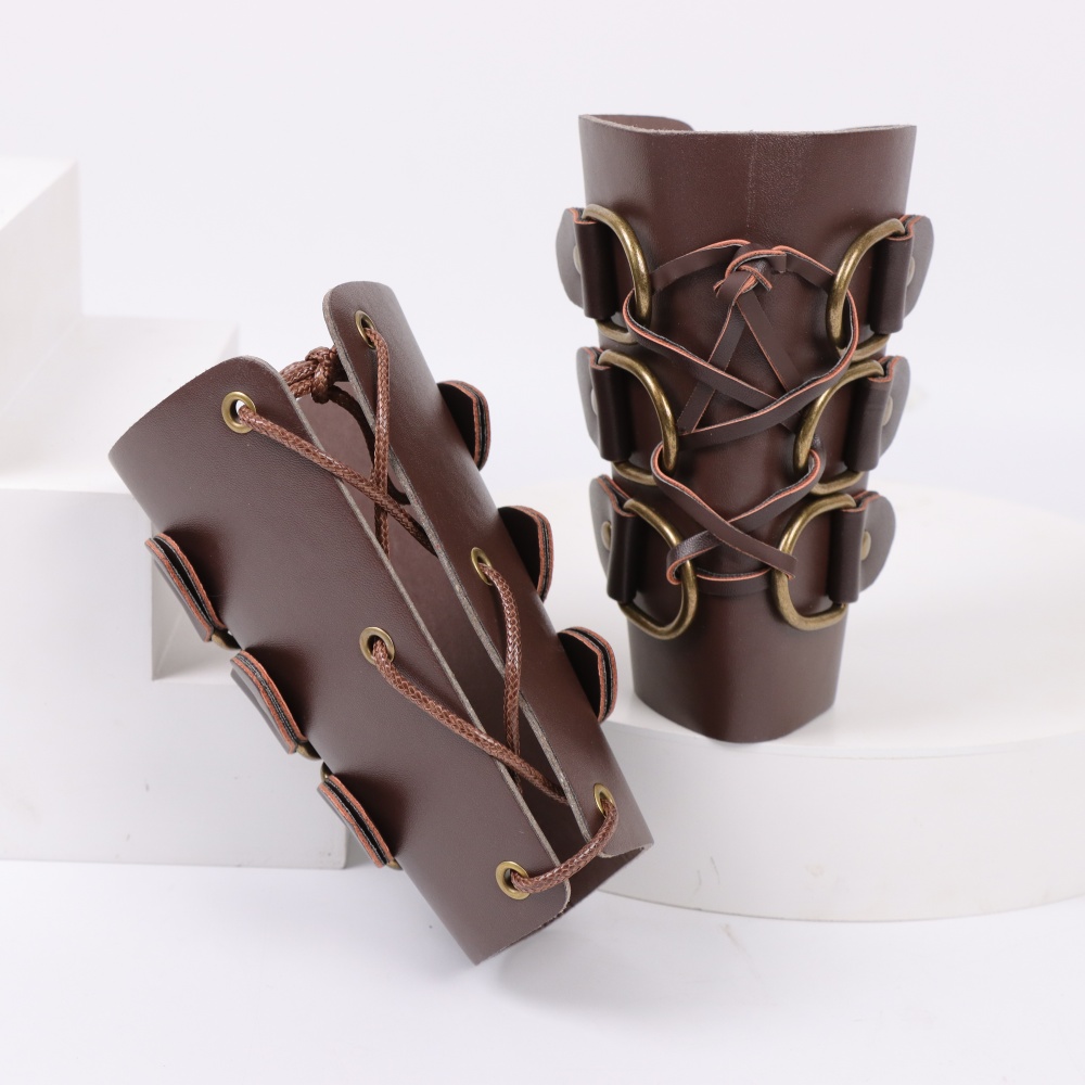 Leather Bracelet - 중세 양궁 가죽 긴 장갑 Steampunk