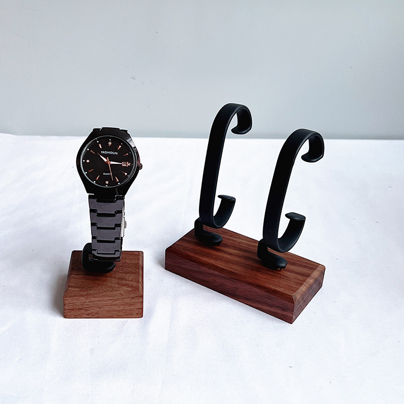 Jewelry And Watches Inc - 나무 C형 시계 홀더 보석 정리대