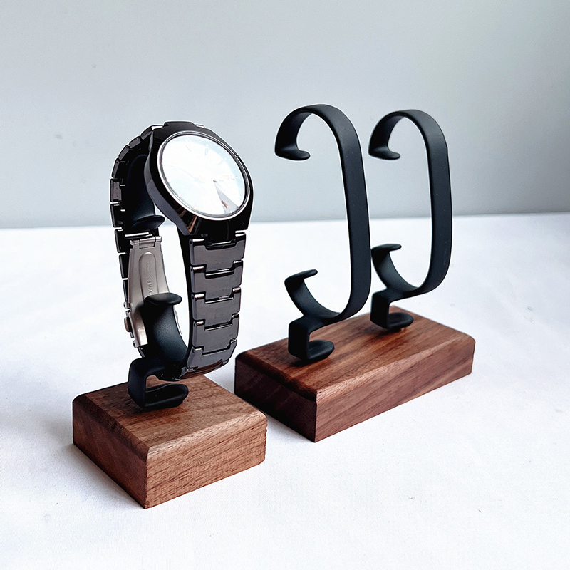 Jewelry And Watches Inc - 나무 C형 시계 홀더 쥬얼리 정리대
