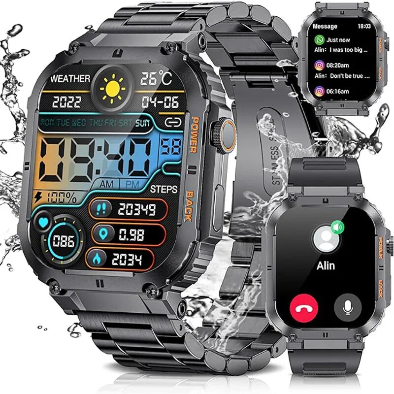 Jewelry Smart Watches - LIGE 남성용 야외 스포츠 피트니스 스마트워치,