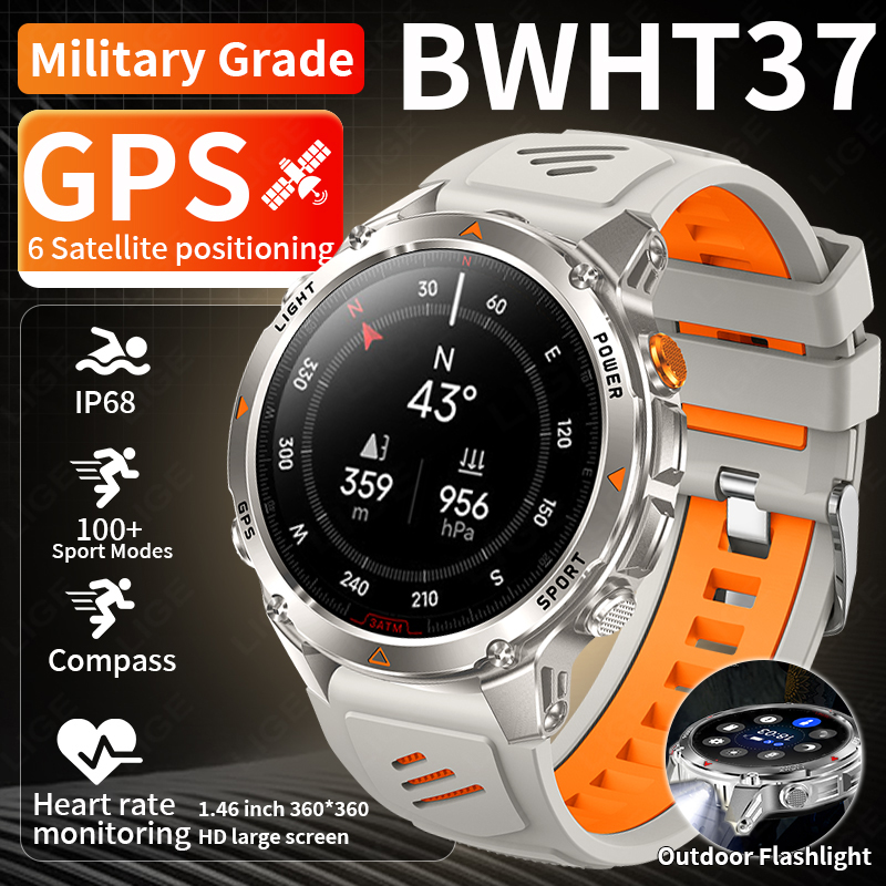 Smartwatch - LIGE 러기드 GPS 트랙 스마트워치 남성용
