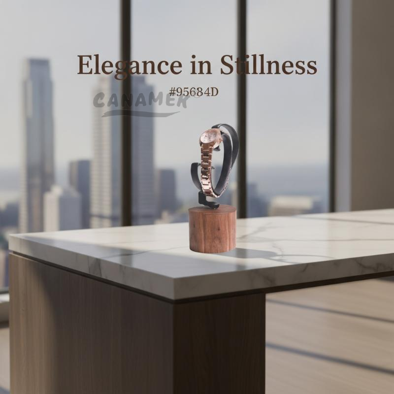 Jewelry And Watches Inc - 나무 C형 시계 홀더 쥬얼리 정리대