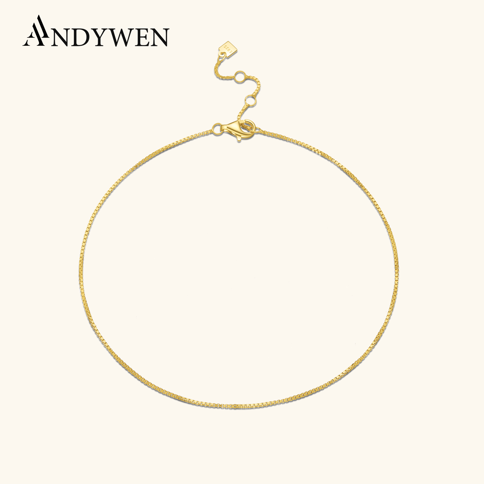 Anklet Foot Chain - 앤디웬 925 스털링 실버 골드 베이비