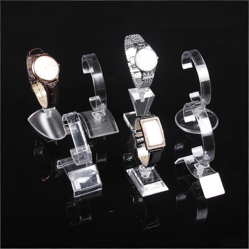 Jewelry And Watches Inc - 5개 시계 디스플레이 스탠드, C형 투명