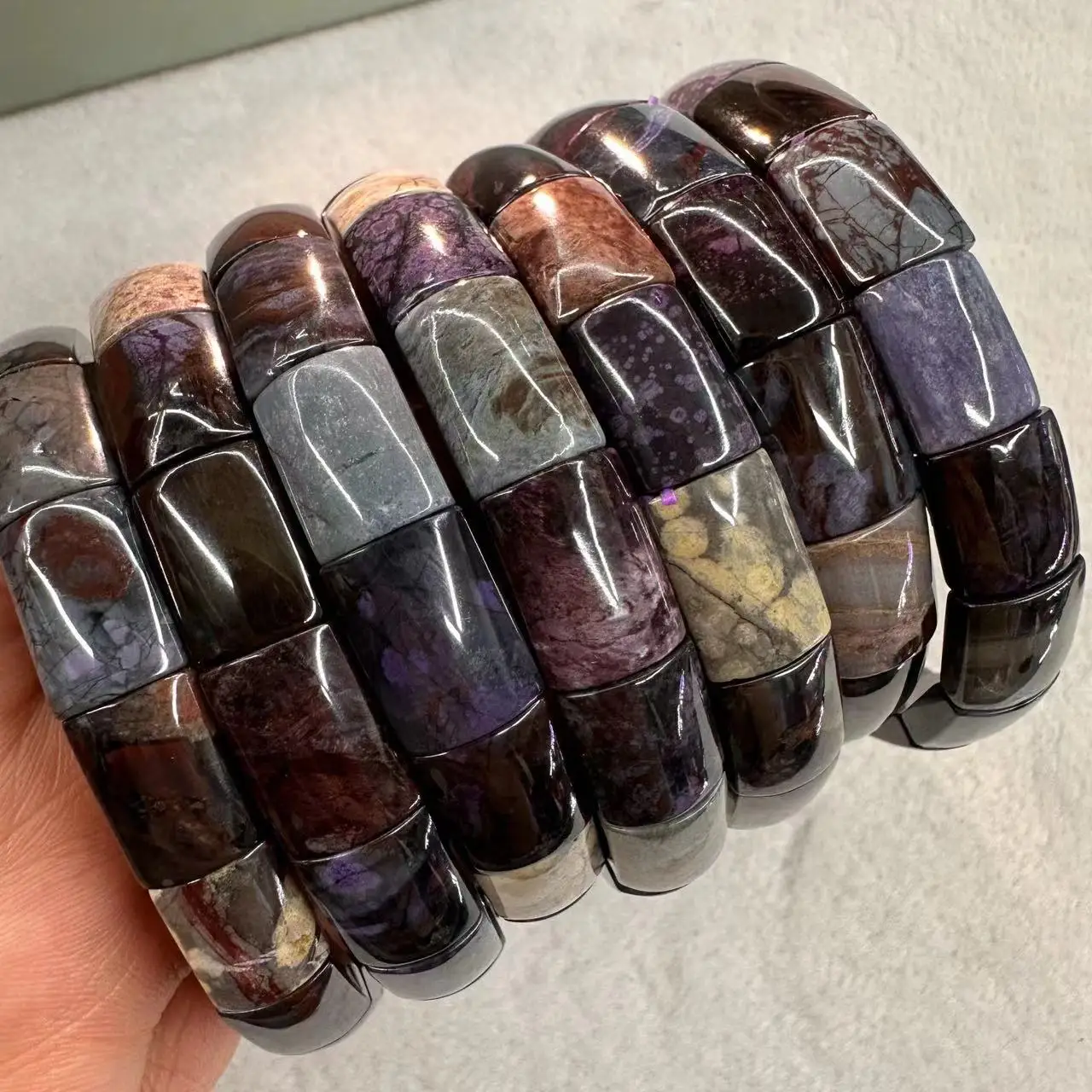 Gemstone Bracelet Healing - AAA 천연 Sugilite 팔찌 10*13mm 보석