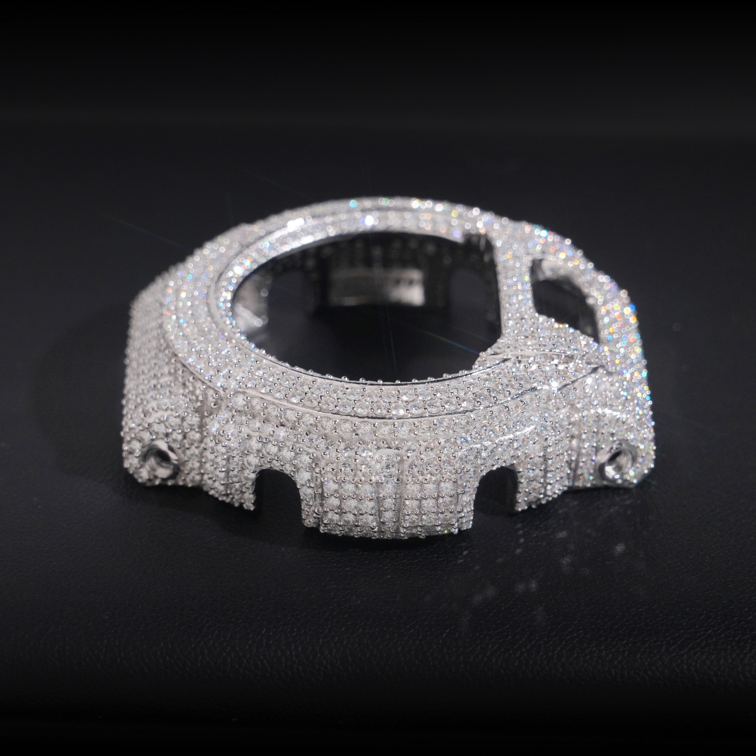 Jewelry Watches Silver - 블링 힙합 시계 케이스: 프리미엄 모이사나이트로