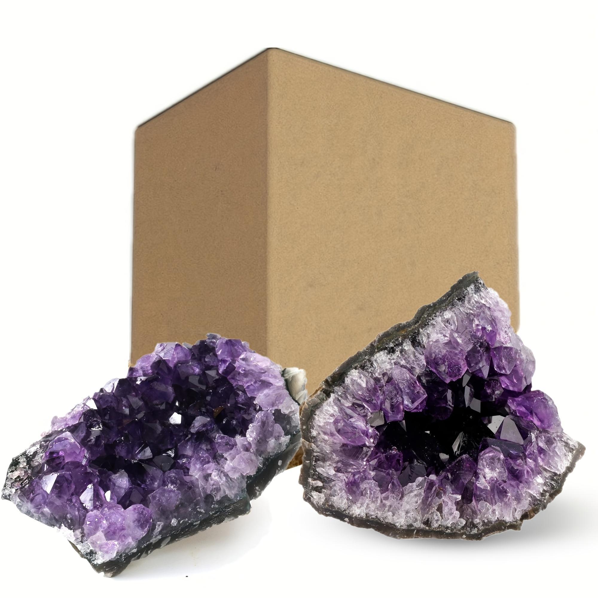 2개의 천연 자수정 돌 60-85g, DIY 쥬얼리 제 - Gemstone Bracelet Healing 리뷰 및 가격