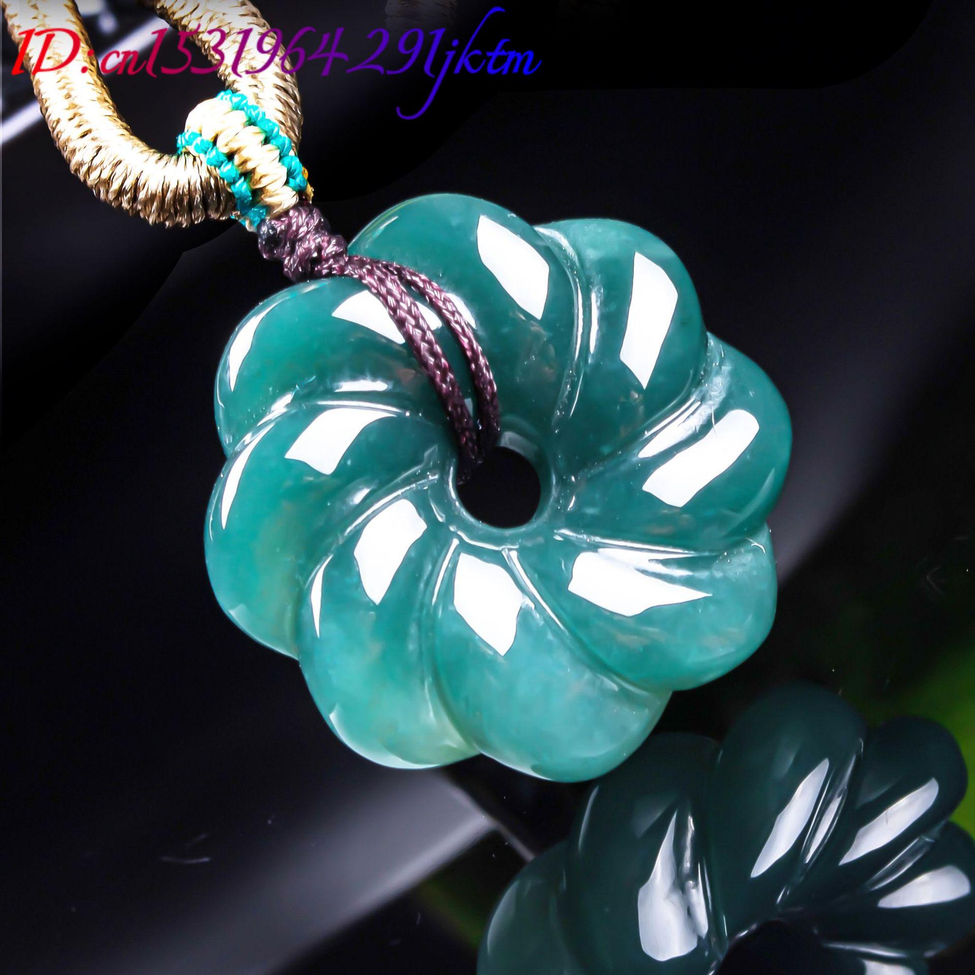 천연 버마산 비취 꽃 모양 펜던트 목걸이 액세서리 보석 - Jewelry & Watches Company 리뷰 및 가격
