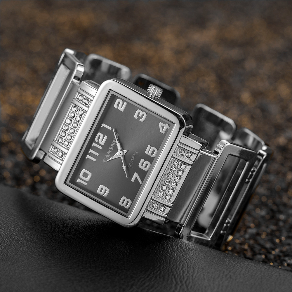 Cansnow 직사각형 숙녀 손목 시계 여성을위한 골드 - Jewelry Watches Silver 리뷰 및 가격