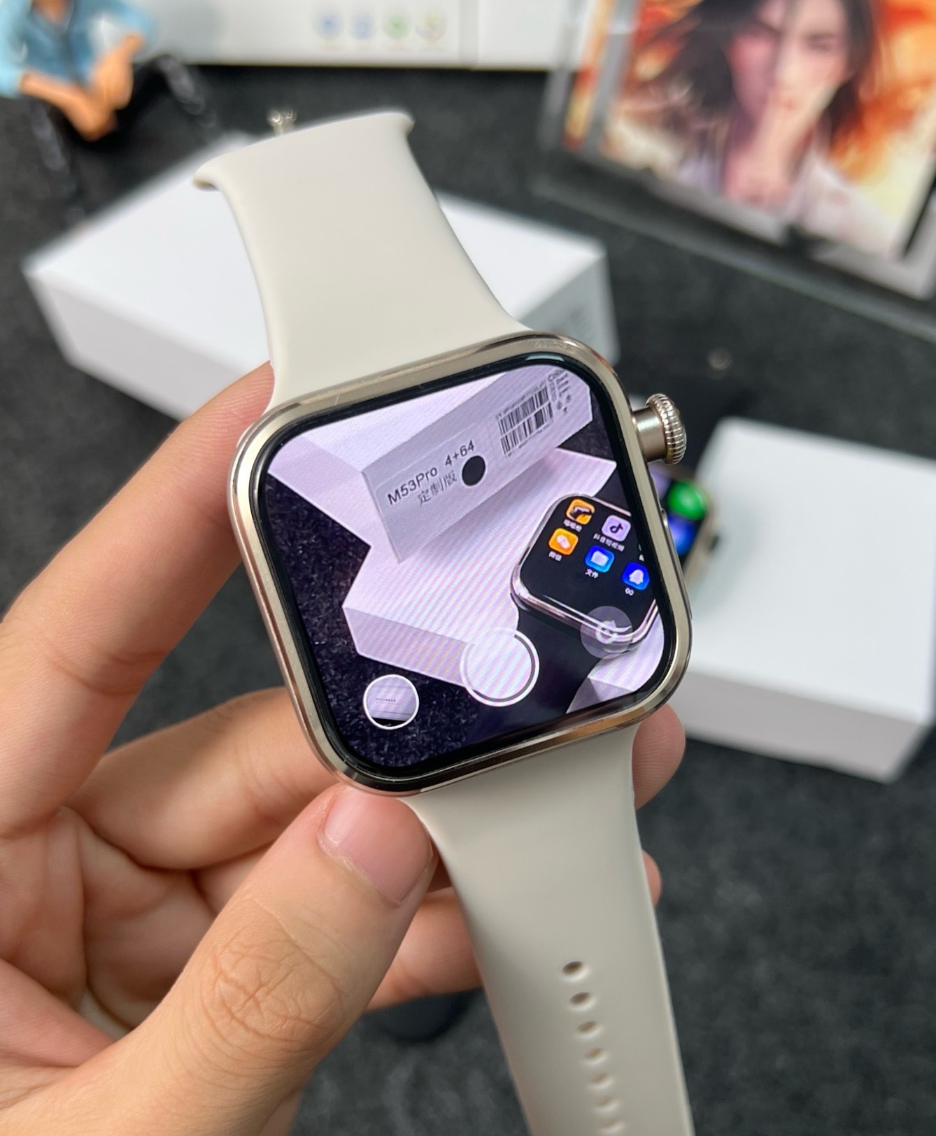 [와이드 스크린 M53Pro] W527 칩 스마트워치, - Smartwatch 리뷰 및 가격