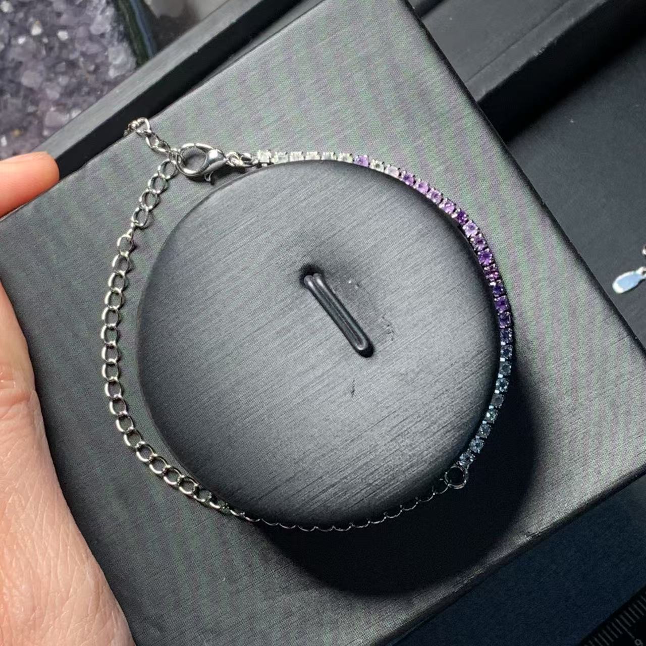 HEYYA 스톤 천연 자수정 황수정 테니스 팔찌, 에너 - Gemstone Bracelet Healing 리뷰 및 가격