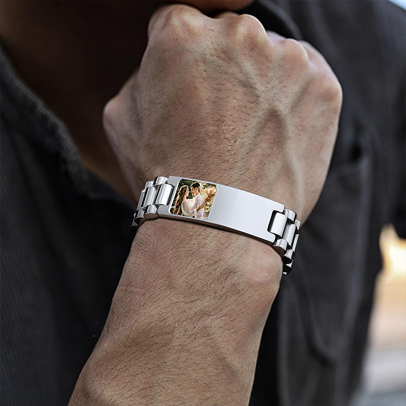사용자 정의 그림 텍스트 팔찌 시계 밴드 스테인레스 스 - Jewelry Type Watches 리뷰 및 가격
