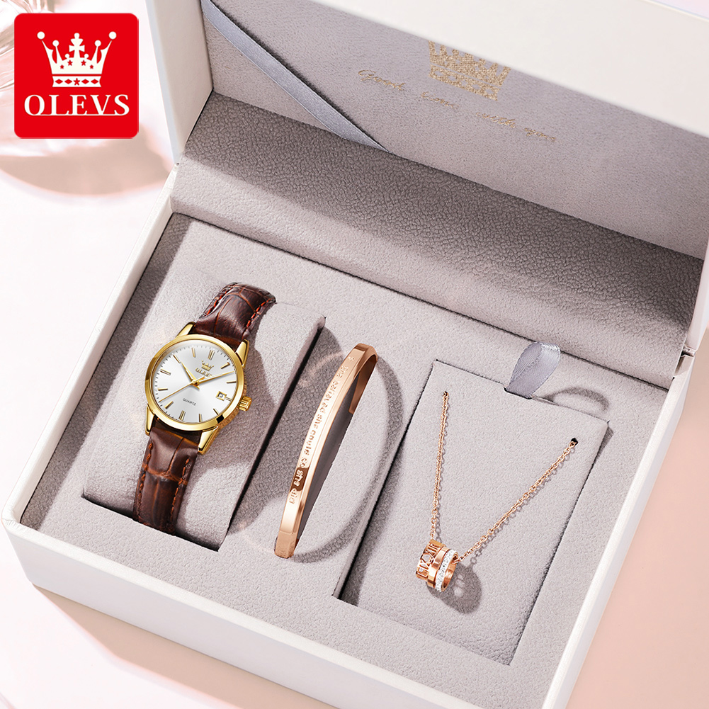 OLEVS 6898 여성용 시계 오리지널 우아한 쿼츠  - Leather Bracelet 리뷰 및 가격