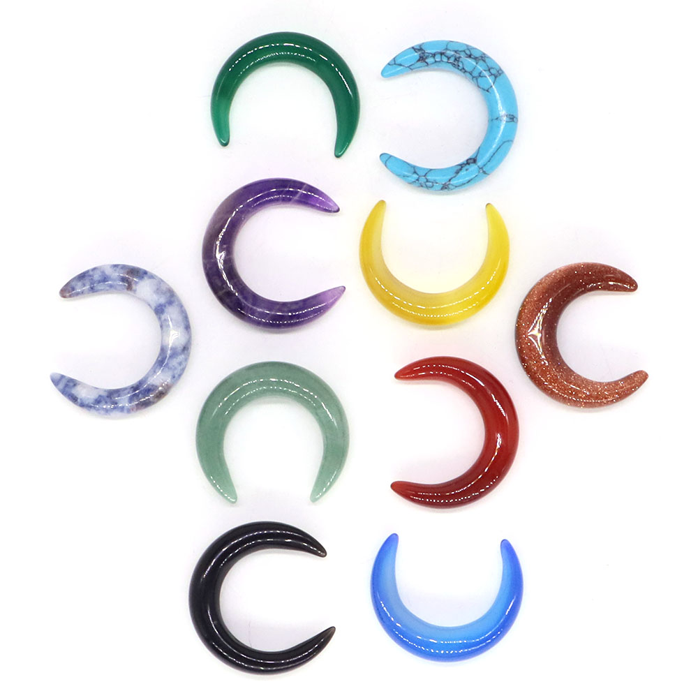 30mm 초승달 모양 천연 크리스탈 힐링 스톤, 자수정 - Gemstone Bracelet Healing 리뷰 및 가격