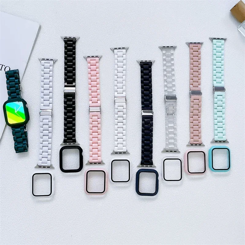 시계 스트랩 + 케이스 + 유리 apple 시계 밴드  - Jewelry Smart Watches 리뷰 및 가격
