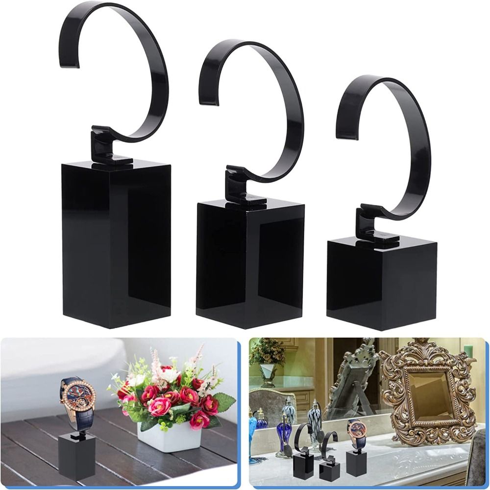 4/6/8cm 새로운 아크릴 시계 디스플레이 홀더 경량 - Jewelry And Watches Inc 리뷰 및 가격