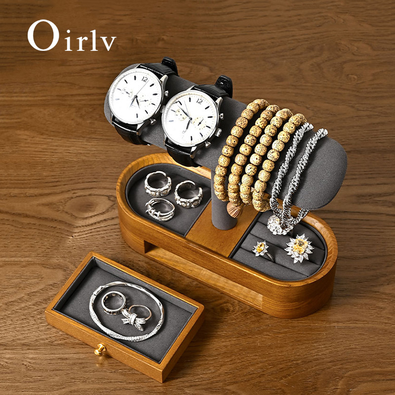 Oirlv 단단한 나무 시계 주최자 선반 T-바 시계  - Jewelry Watches & Accessories 리뷰 및 가격