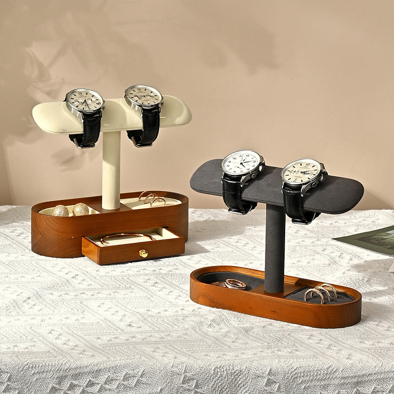 Oirlv 단단한 나무 시계 주최자 선반 T-바 시계  - Jewelry Watches & Accessories 리뷰 및 가격