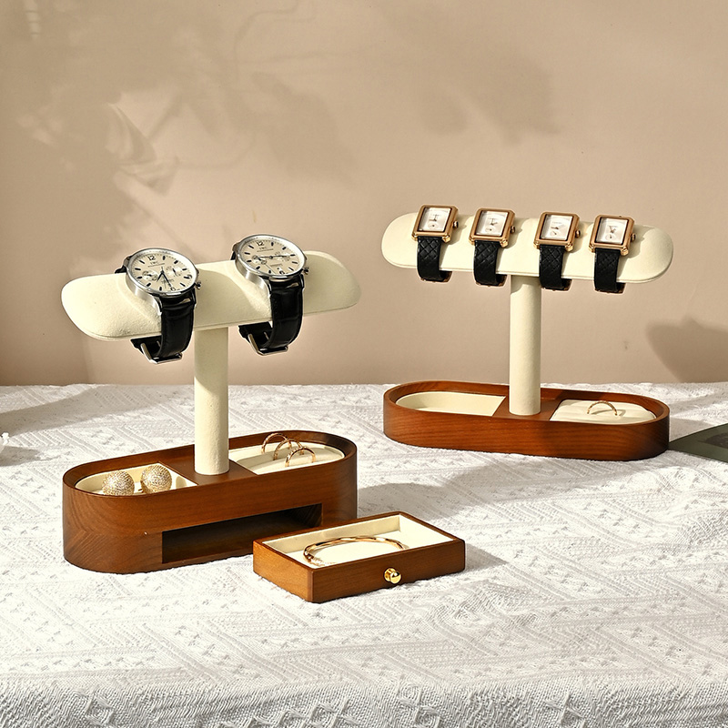 Oirlv 단단한 나무 시계 주최자 선반 T-바 시계  - Jewelry Watches & Accessories 리뷰 및 가격