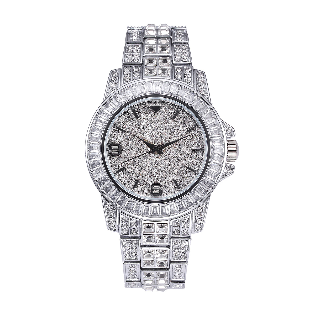 럭셔리 풀 스톤 쿼츠 시계 남녀 힙합 골드 패션 손목시 - Jewelry Watches & Accessories 리뷰 및 가격