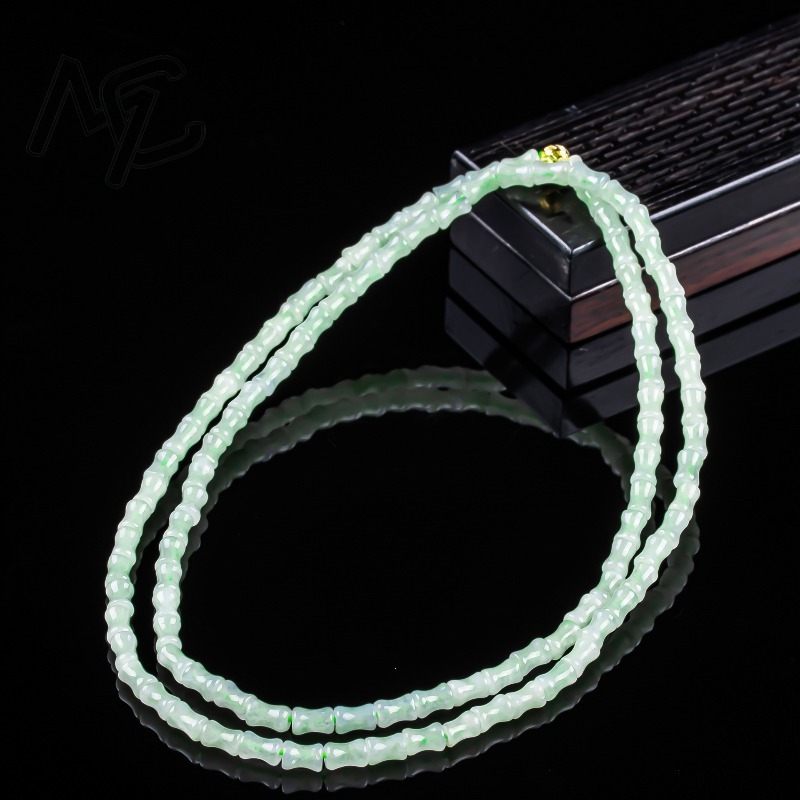 새로운 진짜 천연 좋은 옥 대나무 팔찌 목걸이 조각 참 - Jewelry & Watches Company 리뷰 및 가격