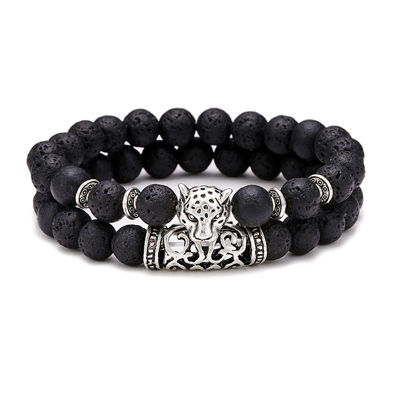 프리미엄 2 개/대 레오파드 페르시 남성 의류 액세서리 - Gemstone Bracelet Healing 리뷰 및 가격