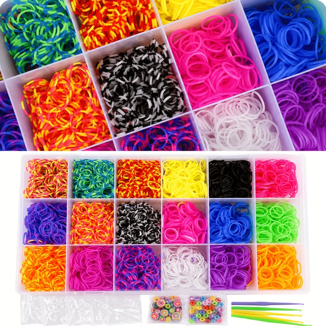 4800개 루프밴드 키트, 고무줄 팔찌 만들기 키트(보 - Charm Bracelet Beads 리뷰 및 가격