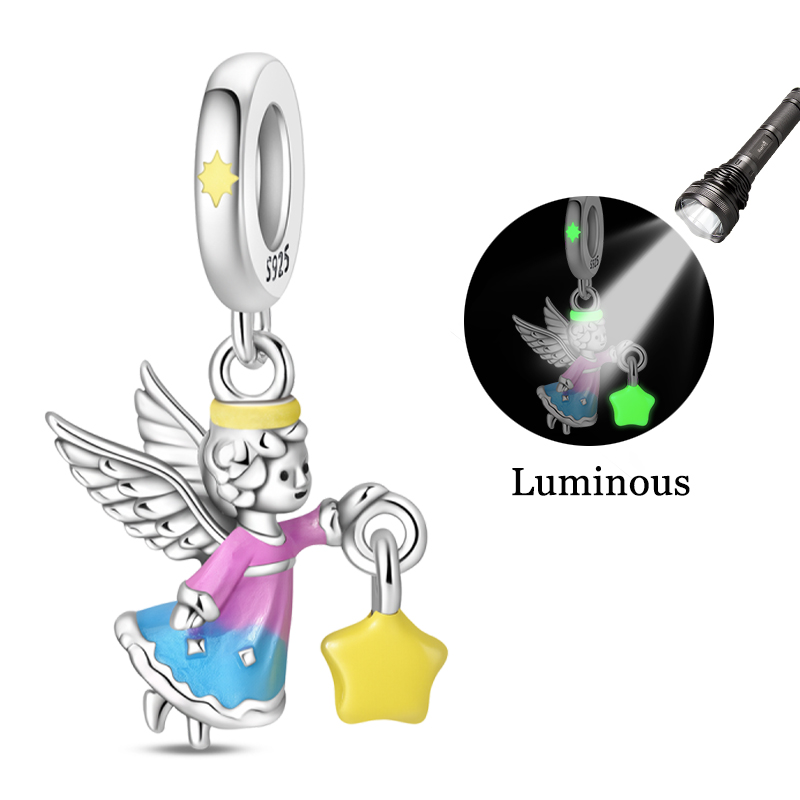 핫 세일 925 스털링 실버 램프를 든 천사 참 펜던트 - Charm Bracelet Beads 리뷰 및 가격