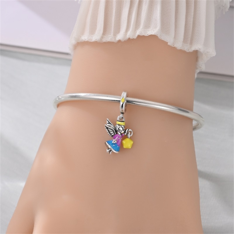 핫 세일 925 스털링 실버 램프를 든 천사 참 펜던트 - Charm Bracelet Beads 리뷰 및 가격