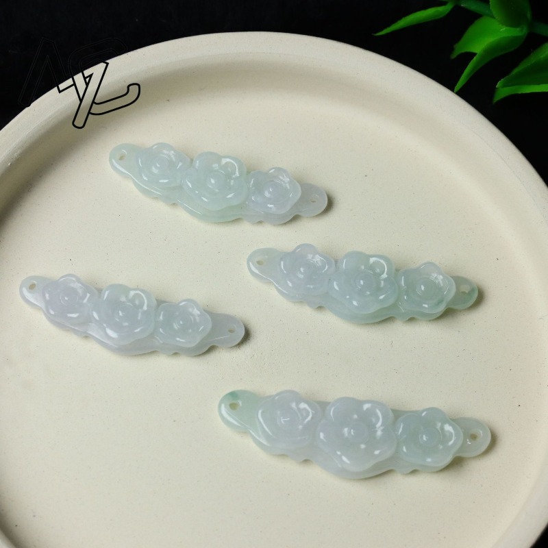 1pc 천연 경옥 에메랄드 꽃 핸드 카드 DIY 액세서 - Jewelry & Watches Company 리뷰 및 가격