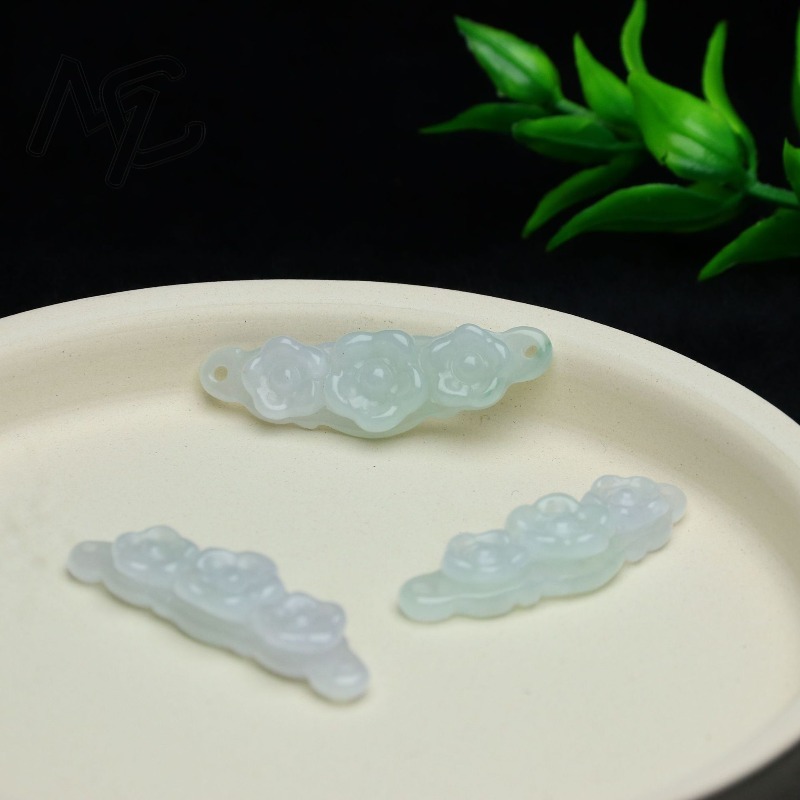 1pc 천연 경옥 에메랄드 꽃 핸드 카드 DIY 액세서 - Jewelry & Watches Company 리뷰 및 가격