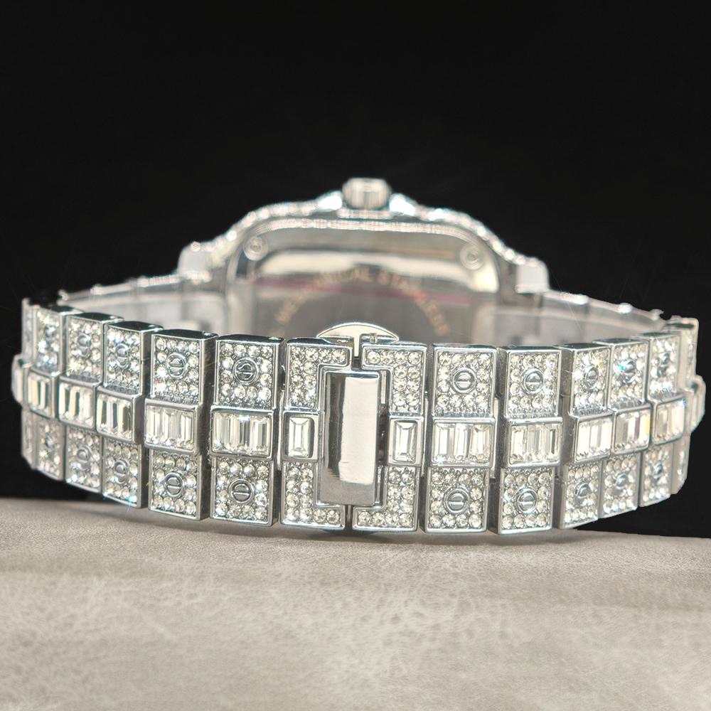 UNIGUET 남성용 럭셔리 다이아몬드 시계, 스퀘어  - Jewelry And Watches Luxury Brand 리뷰 및 가격