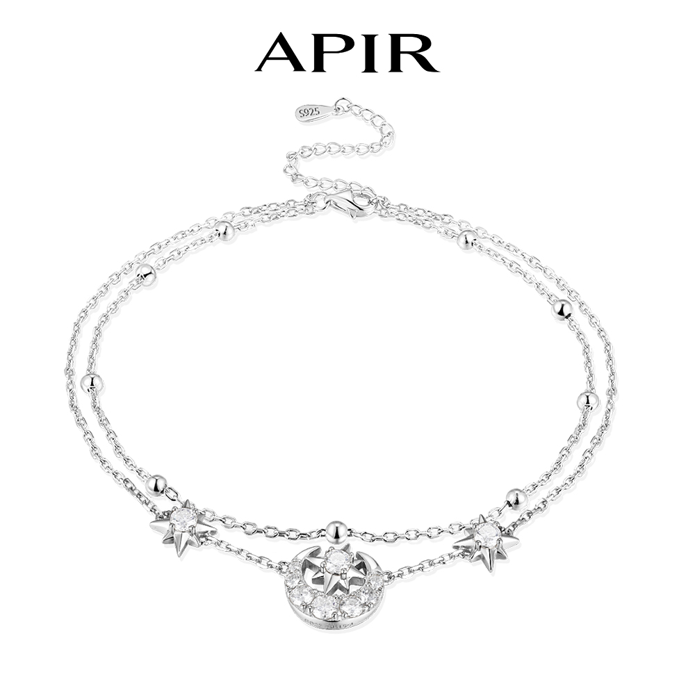 APIR 스파클링 모이사나이트 스타 문 앵클릿 925  - Anklet Foot Chain 리뷰 및 가격