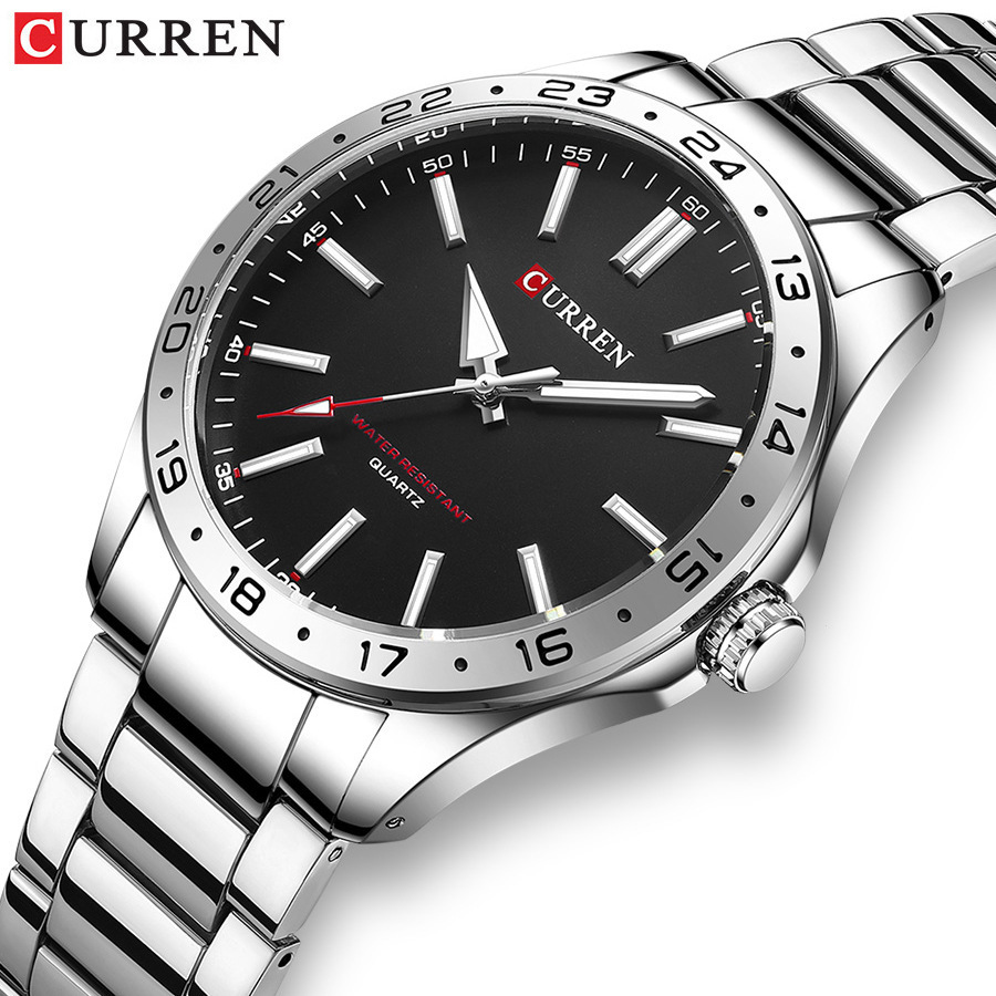 CURREN 8452 실버 화이트 선물용 쿼츠 비즈니스 - Jewelry Watches Silver 리뷰 및 가격