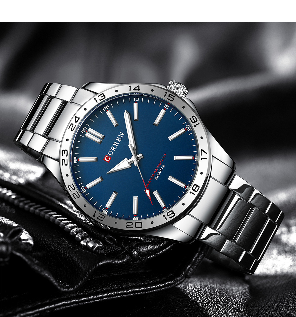 CURREN 8452 실버 화이트 선물용 쿼츠 비즈니스 - Jewelry Watches Silver 리뷰 및 가격