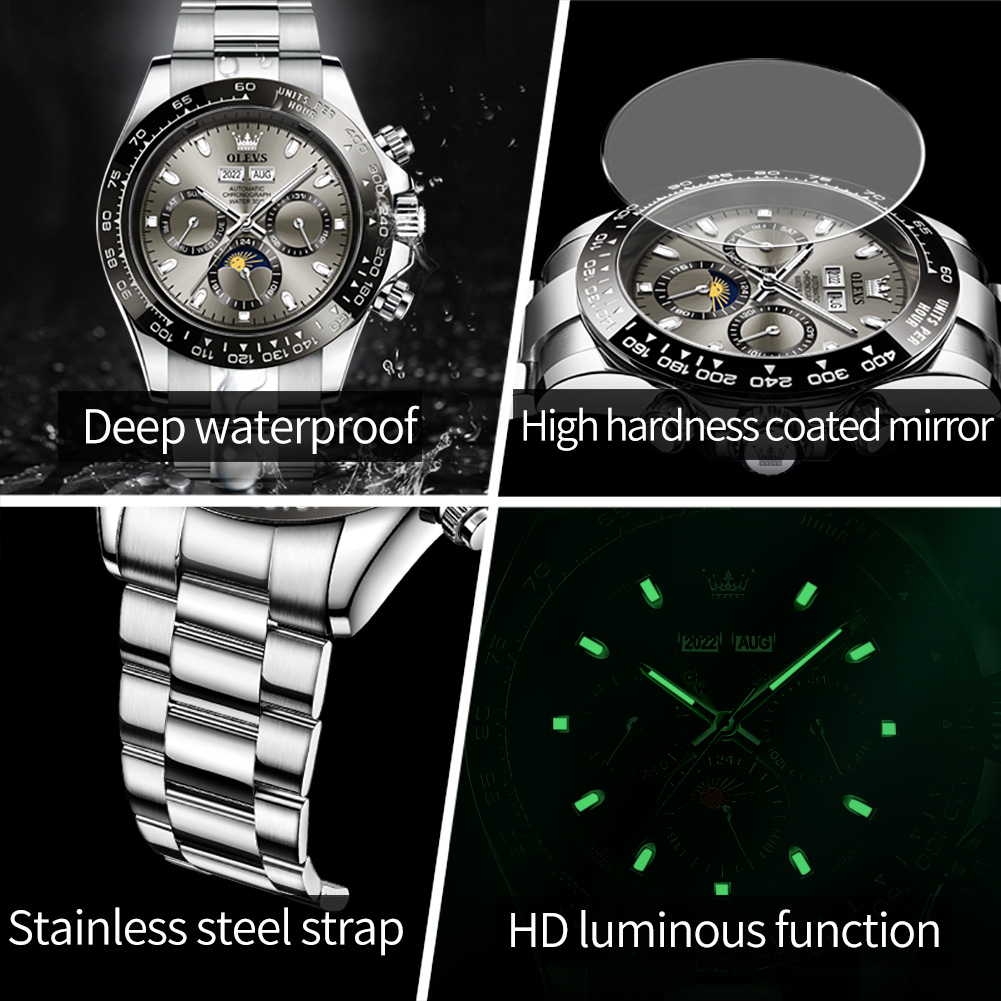 OLEVS 6654 럭셔리 남성용 시계 크로노 그래프  - Seiko Watch Presage 리뷰 및 가격