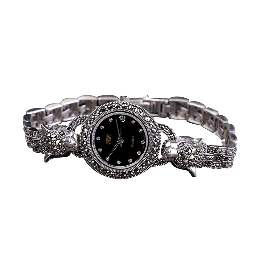 솔리드 925 스털링 실버 태국 실버 마카사이트 럭셔리 - Jewelry Watches Silver 리뷰 및 가격