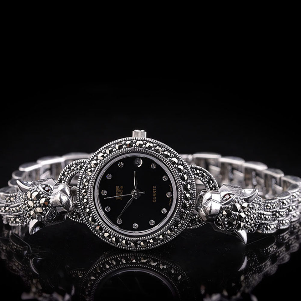 솔리드 925 스털링 실버 태국 실버 마카사이트 럭셔리 - Jewelry Watches Silver 리뷰 및 가격