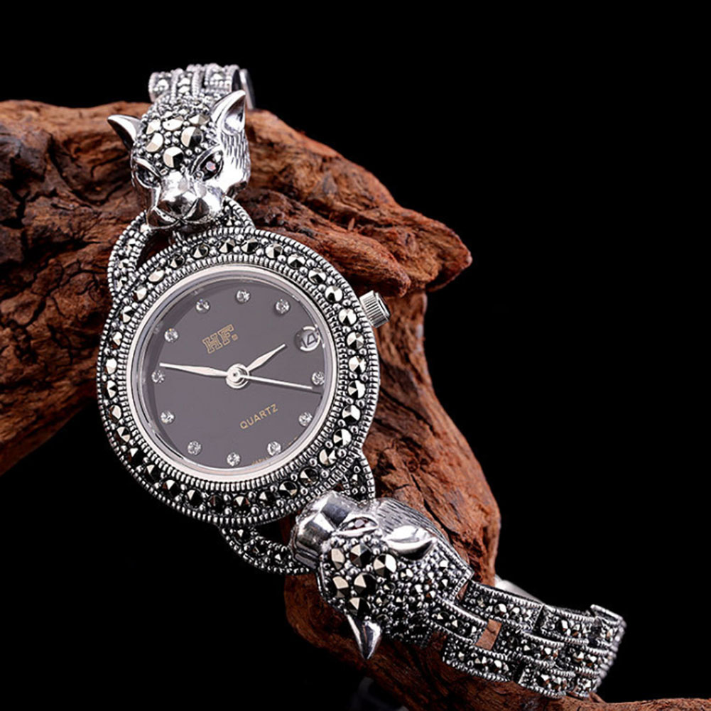 솔리드 925 스털링 실버 태국 실버 마카사이트 럭셔리 - Jewelry Watches Silver 리뷰 및 가격