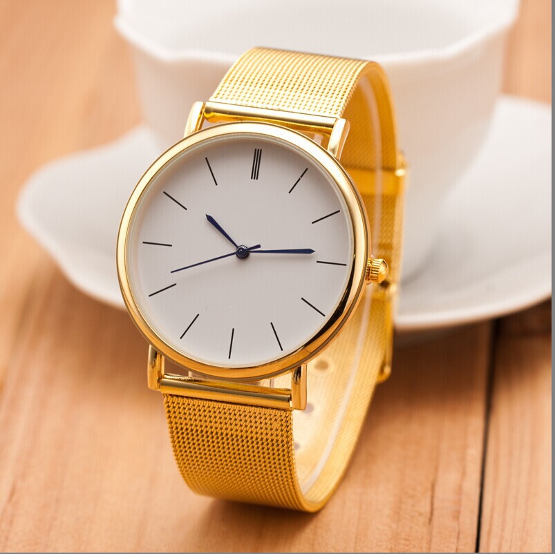 새로운 유명 실버 캐주얼 제네바 쿼츠 시계 여성 금속  - Jewelry Watches Silver 리뷰 및 가격