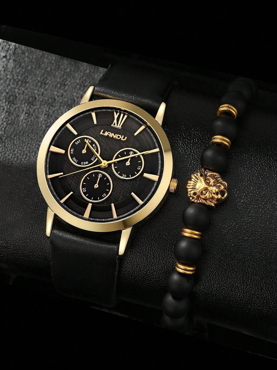 리안두 리안두 1세트 남성 패션 캐주얼 쿼츠 라운드 다 - Jewelry Watches & Accessories 리뷰 및 가격