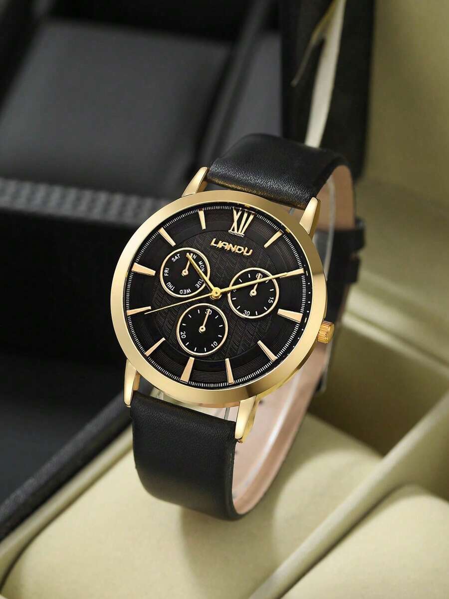 리안두 리안두 1세트 남성 패션 캐주얼 쿼츠 라운드 다 - Jewelry Watches & Accessories 리뷰 및 가격