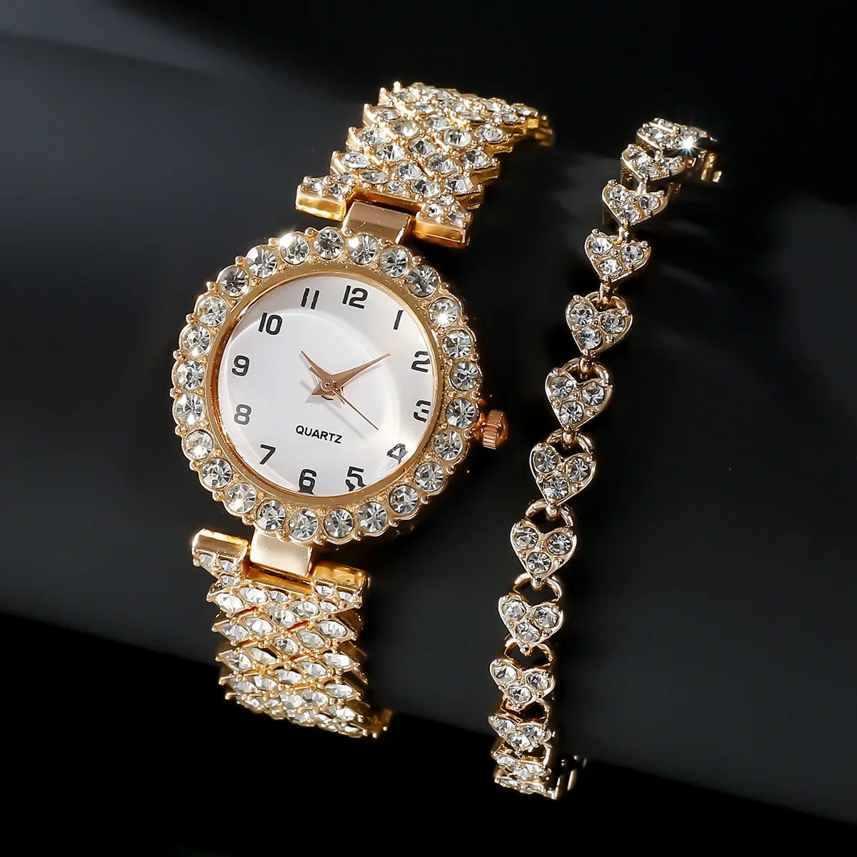 1개/2개 고급 패션 여성 시계 세트 실버 스트랩 여성 - Jewelry Watches Silver 리뷰 및 가격