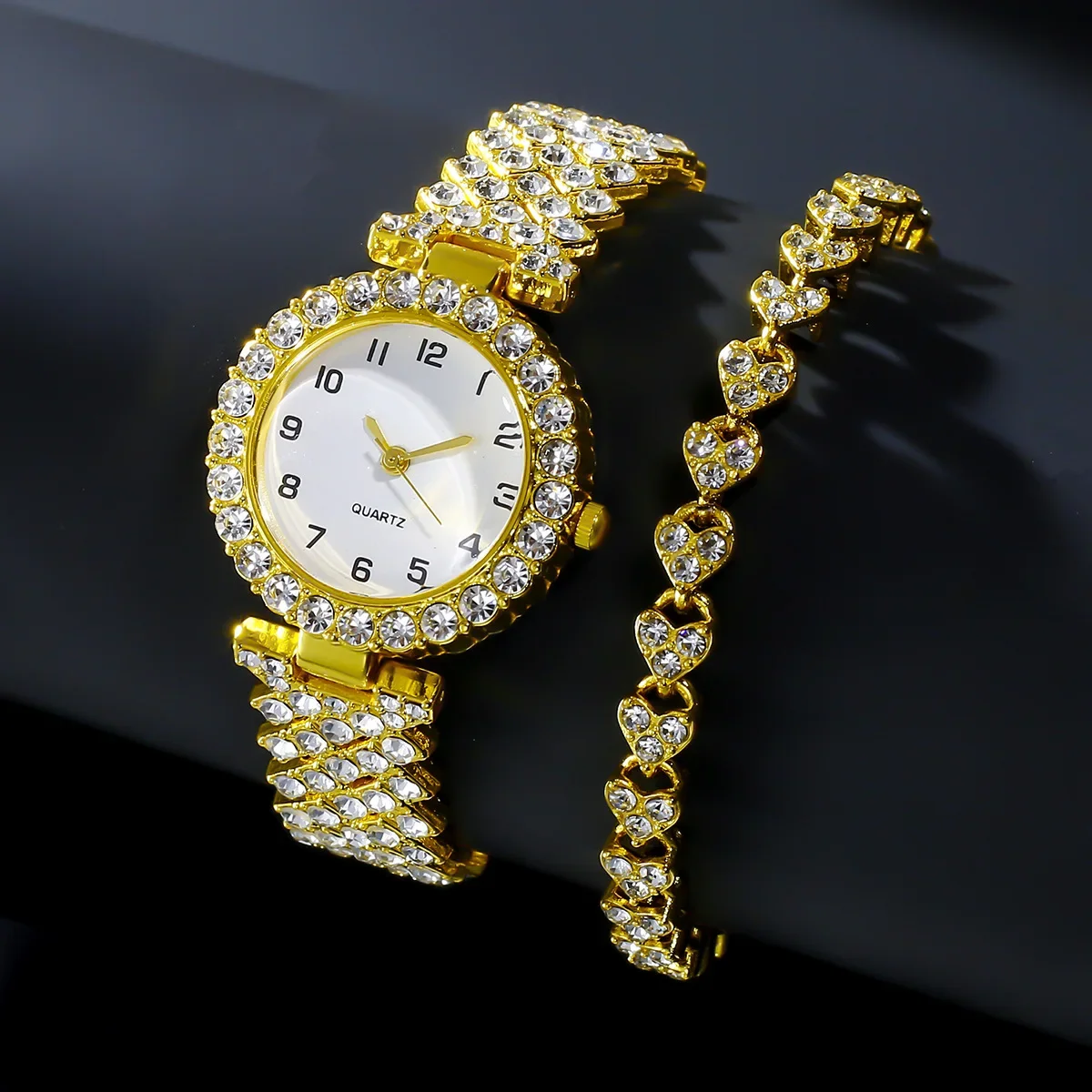 1개/2개 고급 패션 여성 시계 세트 실버 스트랩 여성 - Jewelry Watches Silver 리뷰 및 가격